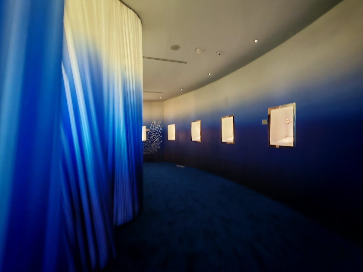Blue ombre gallery corridor