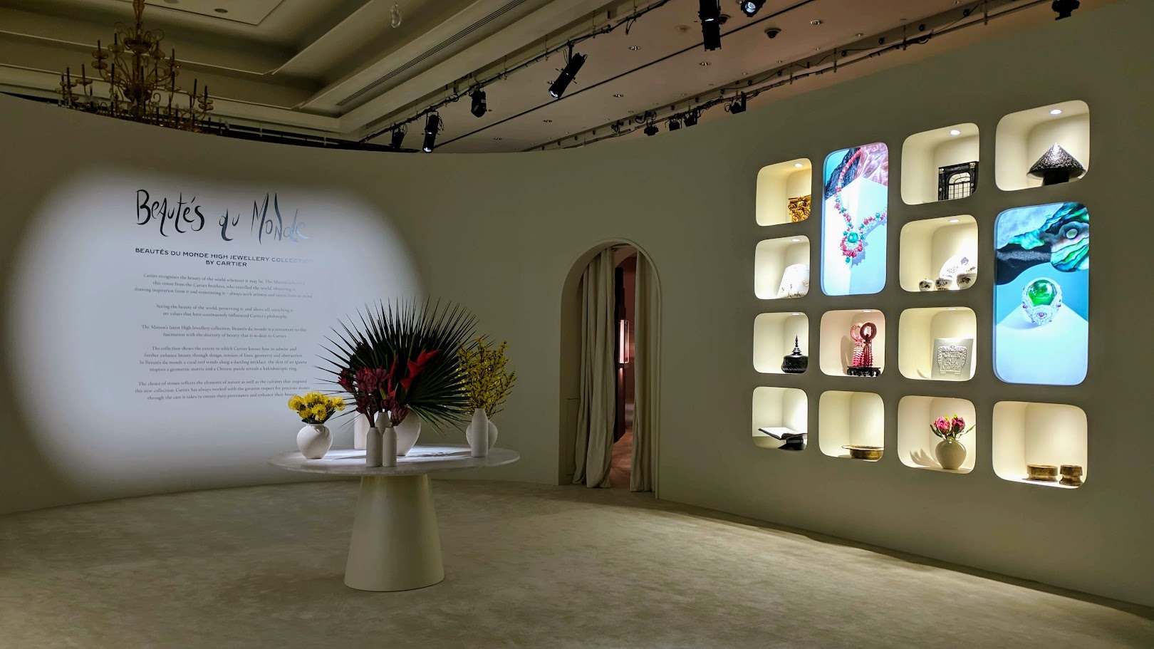 Cartier Beautes du Monde exhibition wall