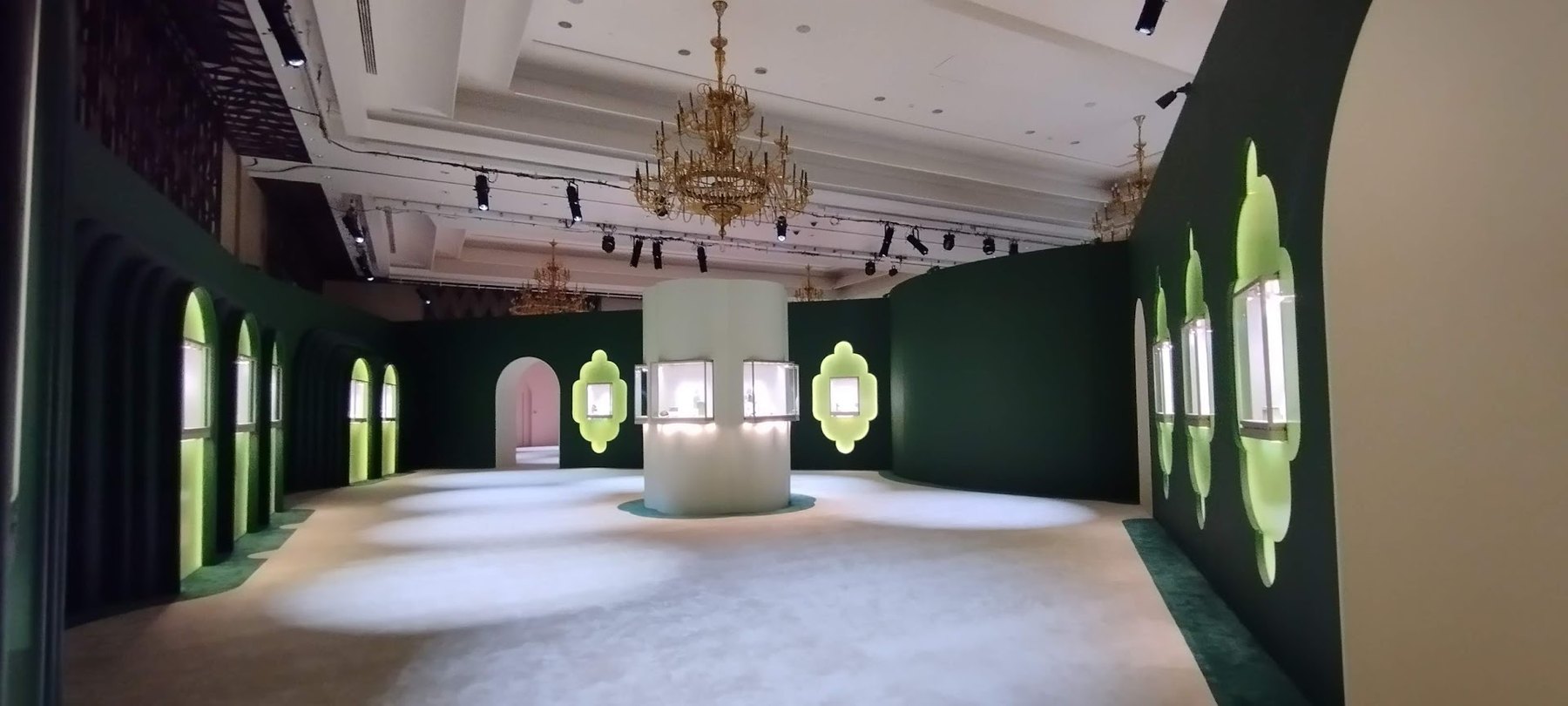 Cartier exhibition green gallery environment